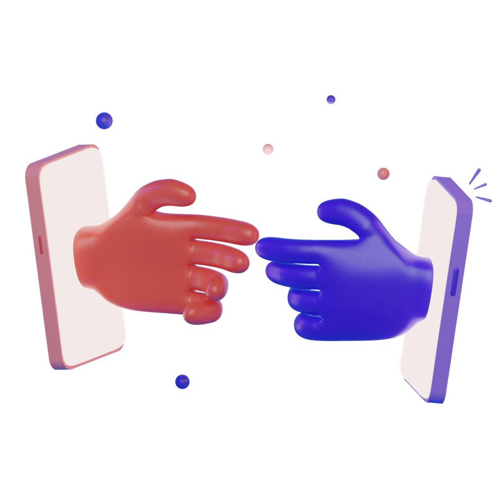 hands touching each other